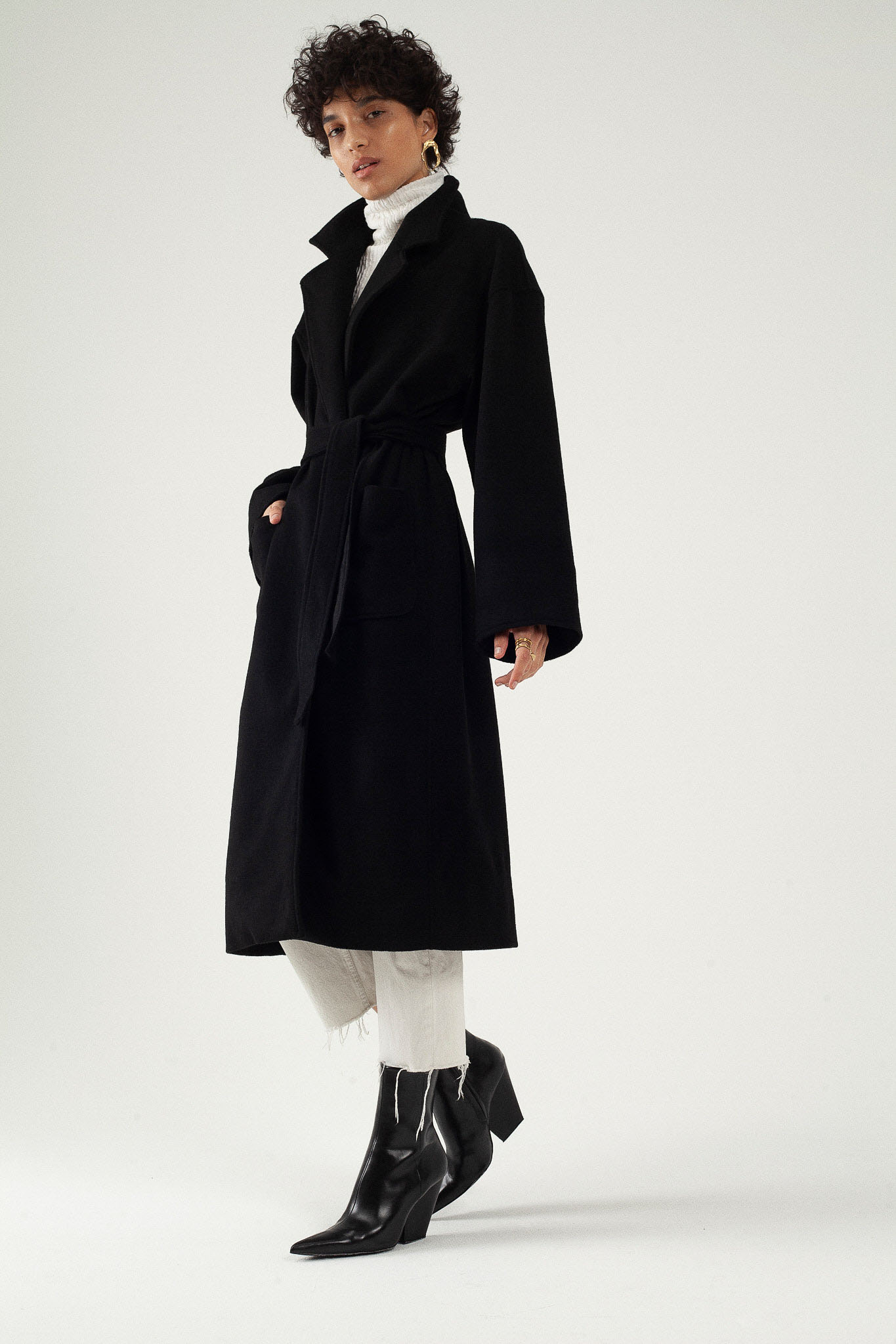 manteau noir long